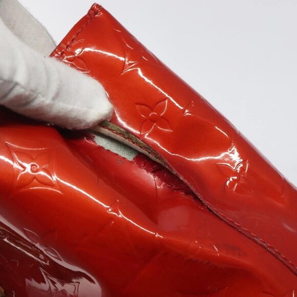 LOUIS VUITTON Monogram Vernis Reade PM Hand Bag Red Rouge M91088 LV Auth bs26993 - Picture 10 of 16
